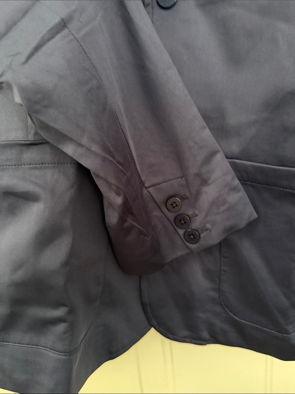 J. Palmer Navy Blazer Jacket with Michigan Hail to the Victors  Lining Details - Picture 7 of 8